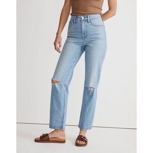 NEW Madewell The Perfect Vintage Straight Jean Westanna Light Blue Wash Size 24
